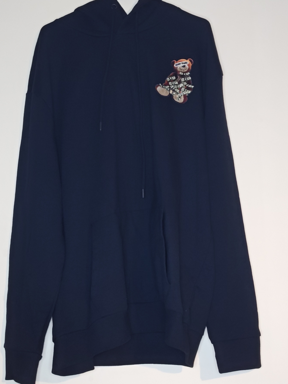 Men's Hoodie with Velvet Teddy Patches 3XL
